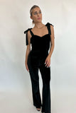 New York Velvet Jumpsuit Black