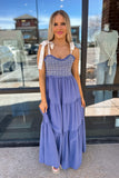 May Tiered Maxi Dress Blue