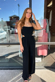 Clara Linen Jumpsuit Black