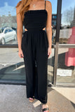 Clara Linen Jumpsuit Black