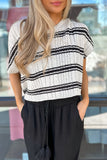 Jay Cream/Black Stripe Top