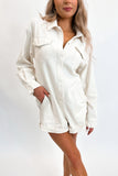 Cream Cargo Romper