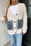 Denim Patch Pocket Cardigan