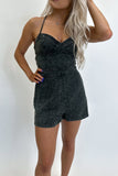 Sawyer Denim Romper Black