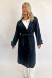 The Dark Denim Trench Coat- FINAL SALE