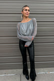 Disco Longsleeve Top Silver