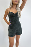 Sawyer Denim Romper Black