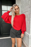 Ruby Balloon Sleeve Sweater