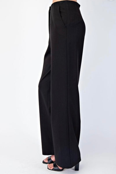 LA Pleated Pants Black