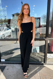 Clara Linen Jumpsuit Black