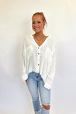 Fall Button Down Top White