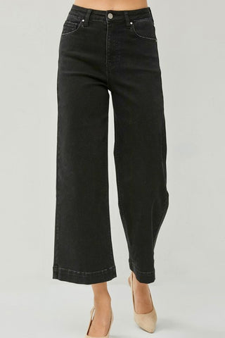 Barb High Rise Wide Leg- Black