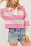 Ashley Rugby Sweater- PINK