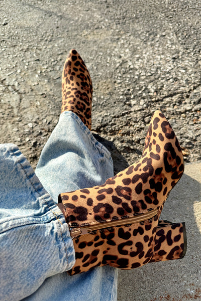 Mode Leopard Bootie