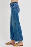 Allie High Rise Crop Wide- Medium Wash