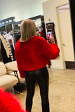 Holly Red Faux Fur Jacket