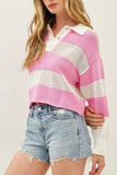 Ashley Rugby Sweater- PINK