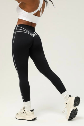 Black Contrast Stitch Leggings