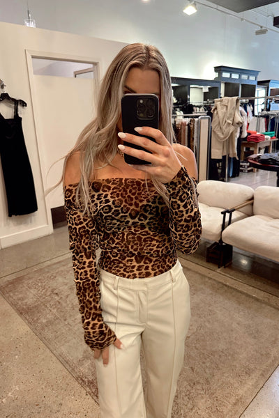 Sheer Leopard Top